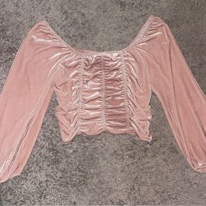 Dusty Rose Velvet Princess Top